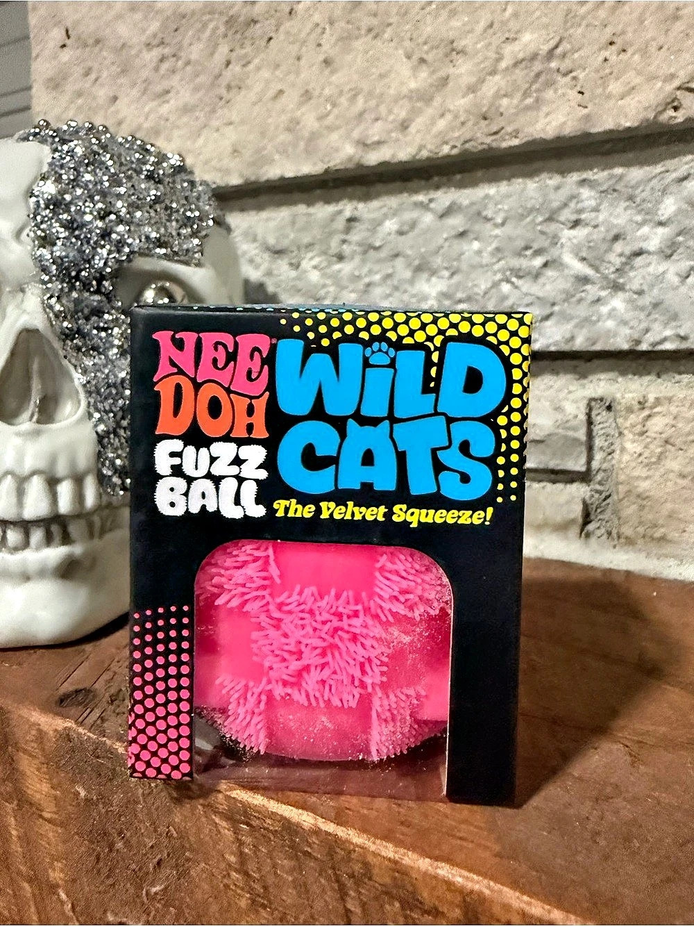 NeeDoh Wild Cats Fuzz Ball Pink Fuzz Ball Toy NWT